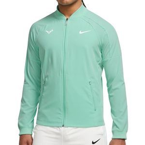 Nike Court Dri-FIT Rafa Men’s Size M-L Emerald Rise White Tennis Full-Zip Jacket